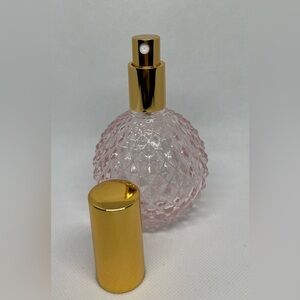Pink Glass Bottle with Sprayer for Cosmetics